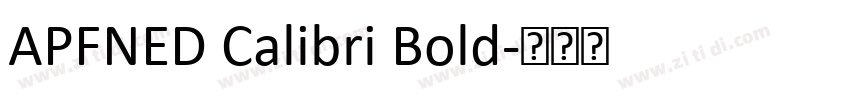 APFNED Calibri Bold字体转换